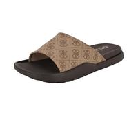 GUESS Magaria, Sandalias deslizantes Hombre, Logotipo marrón Claro Multi 230, 39.5 EU