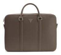 GUESS maletín con compartimento para portátil Milano Laptop Bag Brown Shitake marrón topo