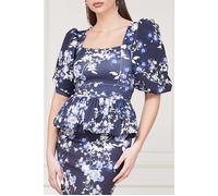 GUESS Marciano By Alexis Top Printed Petal Pose Indigo Talla: S | Blusas Outlet | Mujer | Azul