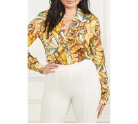 GUESS Marciano By Amazon Pleated Top Golden Wing Button-down Talla: XXS | Blusas Outlet | Mujer | Amarillo