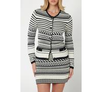GUESS Marciano By Arianna Stitched Car Eggshell And Black Talla: M | Cárdigan Outlet | Mujer | Blanco