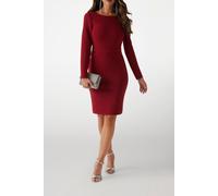 GUESS Marciano By Celia Dress Dark Jam Red Talla: 44 | Vestidos Midi Outlet | Mujer | Rojo