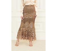 GUESS Marciano By Crystals Embroidered Bronze Gold Crystal Talla: 38 | Faldas Maxi Outlet | Mujer | Marrón