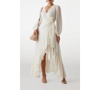 GUESS Marciano By Elsa Wrap Flare Dress Sandy Shore Talla: 44 | Vestidos Maxi Outlet | Mujer | Marrón