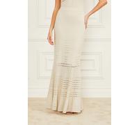 GUESS Marciano By Henley Long Skirt Pale Pearl Multi Talla: S | Faldas Maxi Outlet | Mujer | Blanco