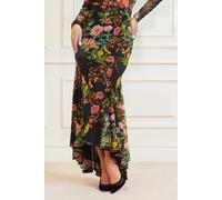 GUESS Marciano By Lewis Mesh Skirt Black Beauty Print Talla: M | Faldas Maxi Outlet | Mujer | Negro