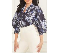 GUESS Marciano By Petal Pose Yvonne Blouse Indigo Talla: XXS | Blusas Outlet | Mujer | Azul