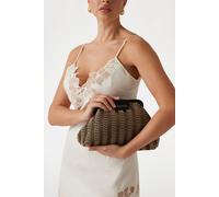GUESS Marciano By Raffia Pouch Black/natural Talla: OS | Bolsos Clutch Outlet | Mujer | Negro