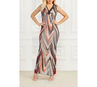 GUESS Marciano By Scarlett Long Dress Highlow All Over Jacq Talla: 46 | Vestidos Maxi Outlet | Mujer | Rojo