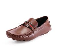 GUESS Men's Askers Loafer, coñac, 42 EU