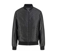 GUESS Men's Quattro G Varsity Bomber Jacket, Jet Black