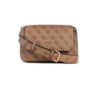 GUESS Meridian, Bolso de Hombro Mujer, CAFÉ Logo, Talla única