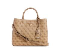 GUESS Meridian Girlfriend Satchel, Bolso con Asas Superiores Mujer, Logotipo de Latte, Talla única