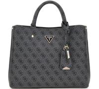 GUESS Bolso tipo satchel Meridian II Girlfriend con logo Grafito/Negro