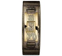 GUESS Metálico Cobre Pitón Pulsera de Cuero Cristales Logo Reloj Dorado W90056L1