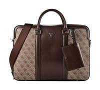 GUESS maletín con compartimento para portátil Milano Laptop Bag Beige/Cognac marrón claro