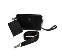 GUESS Milano - Mochila cruzada con cremallera superior para hombre, negro, One Size, Mochilas