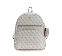 GUESS mochila de ocio con compartimento para portátil Power Play II Tech Backpack Dark Taupe Logo marrón topo