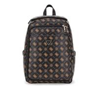 GUESS mochila de ocio con compartimento para portátil Silia U-Zip Backpack Espresso Logo marrón oscuro