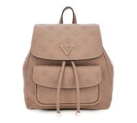 GUESS mochila de ocio Cresidia II Flap Backpack Dark Taupe Logo marrón topo