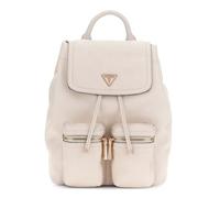 GUESS mochila de ocio Manhattan II Flap Backpack Stone Logo crema
