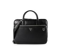 Guess Monaco Maletín Piel natural 38 cm Compartimento para el portátil negro