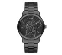 Guess Reloj de pulsera para hombre GW0958G3 – Acero inoxidable 44 mm, correa acero, 3 bares, negro