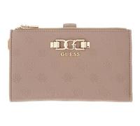 GUESS Monedero Anise SLG Double Zip Organizer Dark Taupe Logo marrón Topo