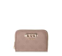 GUESS Monedero Anise SLG Zip Around Wallet Dark Taupe Logo marrón Topo