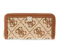 GUESS Monedero Audrey Logo SLG Zip Around Wallet Latte Logo marrón