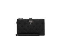 GUESS Monedero Blake SLG Double Zip Organizer Black Logo Negro