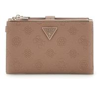 GUESS Monedero Cresidia II SLG Double Zip Organizer Dark Taupe Logo marrón Topo