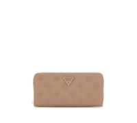 GUESS Monedero Cresidia II SLG Large Zip Around Wallet Dark Taupe Logo marrón Topo