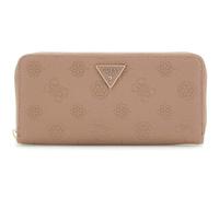 GUESS Monedero Cresidia II SLG Large Zip Around Wallet Dark Taupe Logo marrón Topo