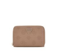GUESS Monedero Cresidia II SLG Zip Around Wallet Dark Taupe Logo marrón Topo