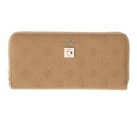 GUESS Monedero Ella Logo SLG Zip Around Beige Logo marrón Topo