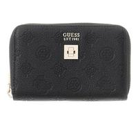 GUESS Monedero Ella Logo SLG Zip Around Black Logo Negro