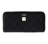 GUESS Monedero Ella Logo SLG Zip Around Black Logo Negro