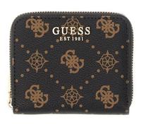 GUESS Monedero Emelie Logo SLG Zip Around Espresso Logo marrón Oscuro