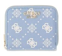GUESS Monedero Emelie Logo SLG Zip Around Light Blue Logo Azul Claro