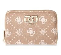 GUESS Monedero Emelie Logo SLG Zip Around Wallet Biscotti Logo marrón Claro