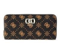 GUESS Monedero Emelie Logo SLG Zip Around Wallet Espresso Logo marrón Oscuro