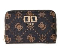 GUESS Monedero Emelie Logo SLG Zip Around Wallet Espresso Logo marrón Oscuro