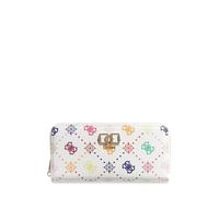 GUESS Monedero Emelie Logo SLG Zip Around Wallet Multi Logo Blanco