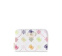 GUESS Monedero Emelie Logo SLG Zip Around Wallet Multi Logo Blanco