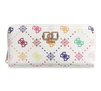 GUESS Monedero Emelie Logo SLG Zip Around Wallet Multi Logo Blanco