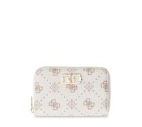 GUESS Monedero Emelie Logo SLG Zip Around Wallet Vanilla Logo Crema