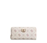 GUESS Monedero Emelie Logo SLG Zip Around Wallet Vanilla Logo Crema