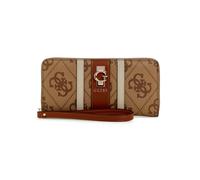 GUESS Monedero Erenia Zip Around Wallet Latte Logo marrón