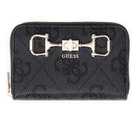 GUESS Monedero Janie Logo SLG Zip Around Wallet Coal Logo Gris Oscuro